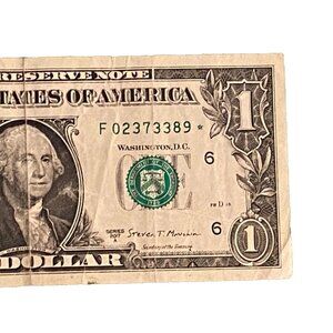 2017 $1 One Dollar Federal Reserve Star Note Serial # F02373389* (3.2M Run Size)